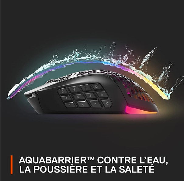 Accessoires SteelSeries Aerox 9 Wireless Souris Gaming - Ultra-légère 89 g - MMO/MOBA - 18 Boutons réglables - Bluetooth/2,4 GHz - Batterie 180 h - Résistante à l’Eau IP54 - PC/Mac Accessoires SteelSeries Aerox 9 Wireless Souris Gaming - Ultra-légère 89 g - MMO/MOBA - 18 Boutons réglables - Bluetooth/2,4 GHz - Batterie 180 h - Résistante à l’Eau IP54 - PC/Mac